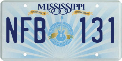 MS license plate NFB131
