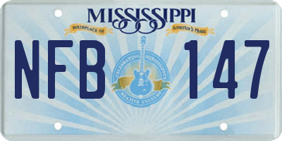 MS license plate NFB147