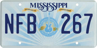 MS license plate NFB267