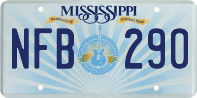 MS license plate NFB290