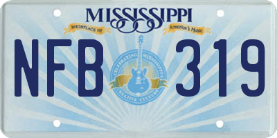 MS license plate NFB319