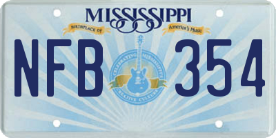MS license plate NFB354