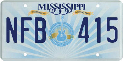 MS license plate NFB415