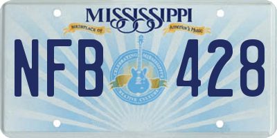 MS license plate NFB428