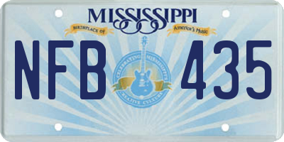 MS license plate NFB435