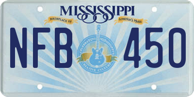 MS license plate NFB450