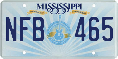 MS license plate NFB465