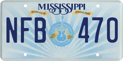 MS license plate NFB470