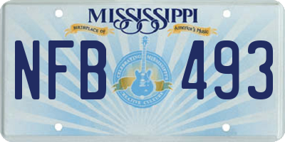 MS license plate NFB493