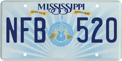 MS license plate NFB520