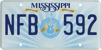MS license plate NFB592