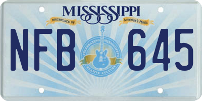 MS license plate NFB645