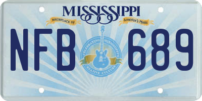 MS license plate NFB689