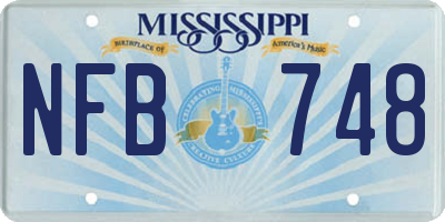 MS license plate NFB748