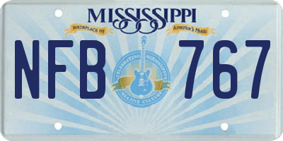 MS license plate NFB767