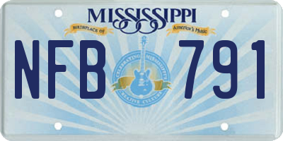 MS license plate NFB791