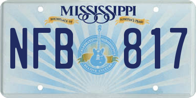 MS license plate NFB817