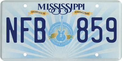 MS license plate NFB859