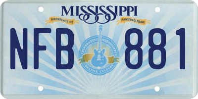 MS license plate NFB881