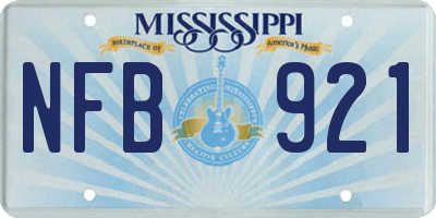 MS license plate NFB921