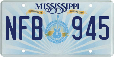 MS license plate NFB945
