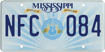 MS license plate NFC084