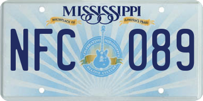 MS license plate NFC089