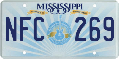 MS license plate NFC269