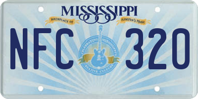 MS license plate NFC320