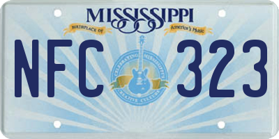 MS license plate NFC323
