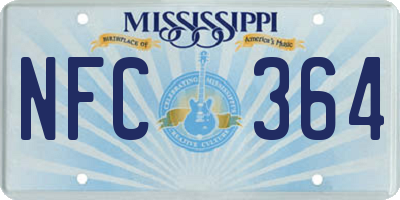 MS license plate NFC364