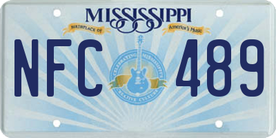 MS license plate NFC489