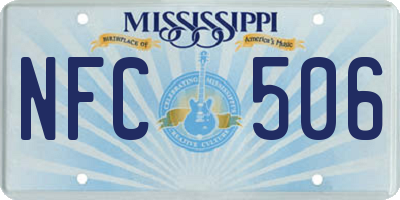 MS license plate NFC506