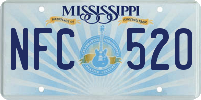MS license plate NFC520