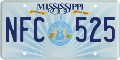 MS license plate NFC525