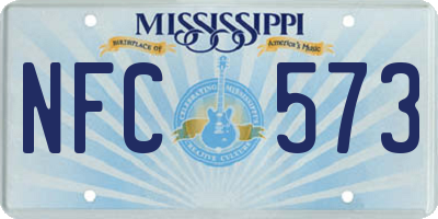 MS license plate NFC573