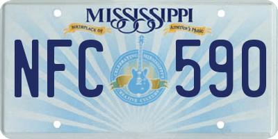 MS license plate NFC590