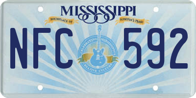MS license plate NFC592