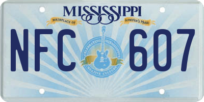 MS license plate NFC607