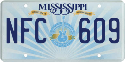 MS license plate NFC609