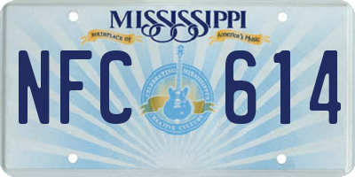 MS license plate NFC614