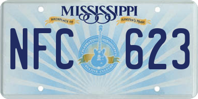 MS license plate NFC623