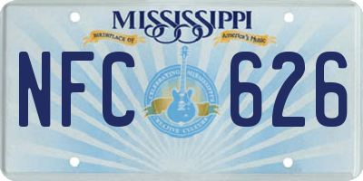 MS license plate NFC626
