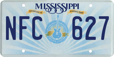 MS license plate NFC627