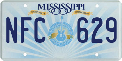 MS license plate NFC629