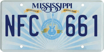 MS license plate NFC661