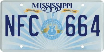 MS license plate NFC664