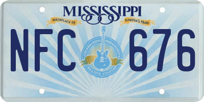 MS license plate NFC676