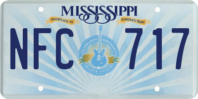 MS license plate NFC717