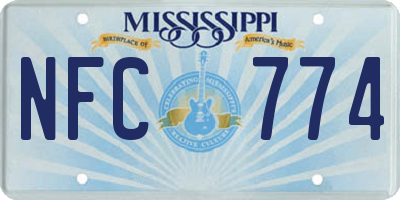 MS license plate NFC774